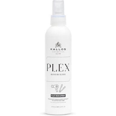 Kallos Cosmetics Plex Bond Builder Flat iron Spray, Heat Protection 200ml Plex bond builder flat iron spray protects hair from heat damage, hydrates and helps restore broken bonds during styling. Kallos Cosmetics Plex Bond Builder Flat iron Spray, Heat Protection 200ml Plex bond builder flat iron spray protects hair from heat damage, hydrates and helps restore broken bonds during styling.
