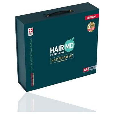 HairMD Clinical Advanced Hair Repair Set 3 Months Application Bond Bag (3 Shampoos of 250 ml + 3 Serums + 3 Tablets + 5 Ampoules Meso Serum) HairMD Clinical Advanced Hair Repair Set 3 Months Application Bond Bag (3 Shampoos of 250 ml + 3 Serums + 3 Tablets + 5 Ampoules Meso Serum)