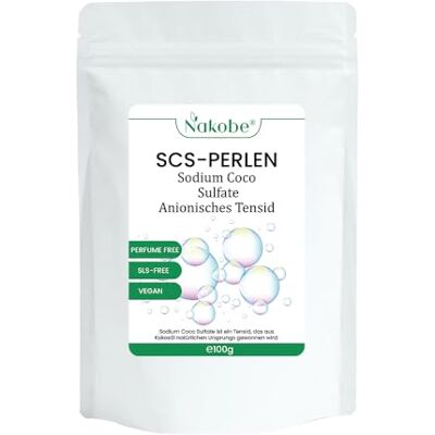 Nakobe Perles de sulfate de coco de sodium, 100 g, tensioactif doux à base d'huile de noix de coco, pour shampooing solide, barres de douche et shampooing, cocosulfate de sodium Nakobe Perles de sulfate de coco de sodium, 100 g, tensioactif doux à base d'huile de noix de coco, pour shampooing solide, barres de douche et shampooing, cocosulfate de sodium
