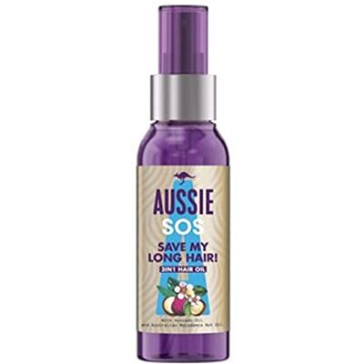 Aussie , huile cheveux 3 en 1, démêle, défriser et répare les pointes fourchues, aux noix de macadamia et d’avocat, pour cheveux abîmés, huile non testée sur les animaux, 100ml Aussie , huile cheveux 3 en 1, démêle, défriser et répare les pointes fourchues, aux noix de macadamia et d’avocat, pour cheveux abîmés, huile non testée sur les animaux, 100ml
