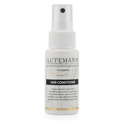LUTTMANN Hair Conditioner Spray de soin sans rinçage pour cheveux naturels et synthétiques 50 ml Pour perruques, postiches, systèmes capillaires, extensions et cheveux naturels Idéal pour les LUTTMANN Hair Conditioner Spray de soin sans rinçage pour cheveux naturels et synthétiques 50 ml Pour perruques, postiches, systèmes capillaires, extensions et cheveux naturels Idéal pour les