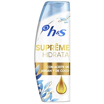 Head & Shoulders Supreme Hydrate Shampooing Antipelliculaire Cheveux Secs 2 Récipients de 300 ml Total : 600 ml Head & Shoulders Supreme Hydrate Shampooing Antipelliculaire Cheveux Secs 2 Récipients de 300 ml Total : 600 ml