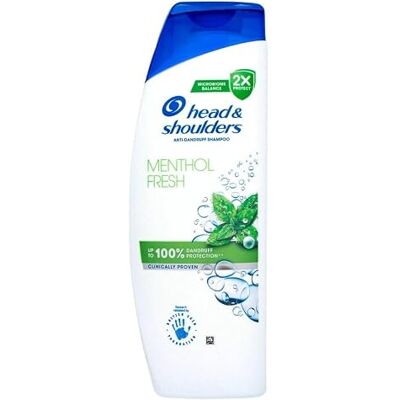 Head & Shoulders Lot de 6 shampoings anti-pelliculaires frais menthol 400 ml Head & Shoulders Lot de 6 shampoings anti-pelliculaires frais menthol 400 ml