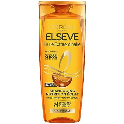 L'Oreal Paris L’ORÉAL PARIS Shampooing Nutrition Éclat Cheveux Secs 48H de Nutrition Huiles Rares de Marula & Camélia Elseve Huile Extraordinaire 300 ml L'Oreal Paris L’ORÉAL PARIS Shampooing Nutrition Éclat Cheveux Secs 48H de Nutrition Huiles Rares de Marula & Camélia Elseve Huile Extraordinaire 300 ml