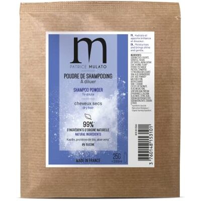 Mulato POUDRE DE SHAMPOOING CHEVEUX SECS 25GR Mulato POUDRE DE SHAMPOOING CHEVEUX SECS 25GR
