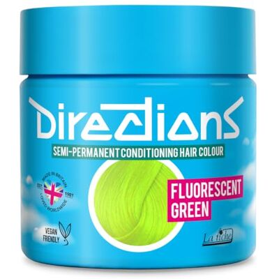 La Riche New La Riché Directions Coloration Semi-Permanent pour Cheveux, Fluorescent Green, 88 ml La Riche New La Riché Directions Coloration Semi-Permanent pour Cheveux, Fluorescent Green, 88 ml