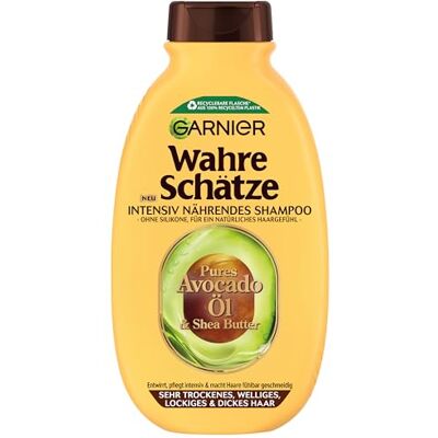 Garnier Wahre Schätze Shampooing nourrissant intense à l'huile d'avocat pure et au beurre de karité Garnier Wahre Schätze Shampooing nourrissant intense à l'huile d'avocat pure et au beurre de karité
