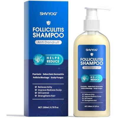 SHVYOG Shampoing anti-pelliculite, réduit les pellicules, soulage les démangeaisons et les rougeurs du cuir chevelu, shampooings antifongiques pour dermatite séborrhéique, folliculite, psoriasis du cuir SHVYOG Shampoing anti-pelliculite, réduit les pellicules, soulage les démangeaisons et les rougeurs du cuir chevelu, shampooings antifongiques pour dermatite séborrhéique, folliculite, psoriasis du cuir