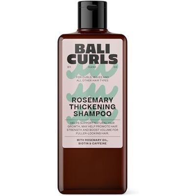 Bali Curls by Hank Ge Bali CURLS Rosemary Thickening Shampooing fortifiant à l'huile de romarin, biotine et caféine – Shampooing volume végétalien pour cheveux fins et fins – Conforme aux boucles – 200 ml Bali Curls by Hank Ge Bali CURLS Rosemary Thickening Shampooing fortifiant à l'huile de romarin, biotine et caféine – Shampooing volume végétalien pour cheveux fins et fins – Conforme aux boucles – 200 ml