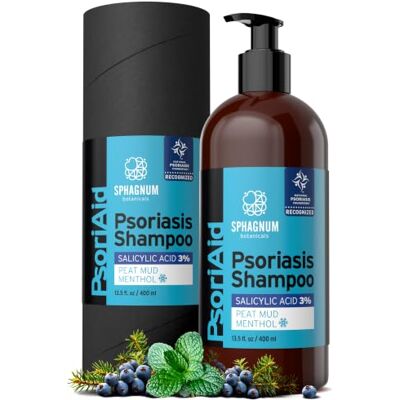 Sphagnum Botanicals Shampoing psoriasis et antipelliculaire – Traitement apaisant naturel pour cuir chevelu sec et irrité avec menthol rafraîchissant, acide salicylique et tourbe. 400 ml Sphagnum Botanicals Shampoing psoriasis et antipelliculaire – Traitement apaisant naturel pour cuir chevelu sec et irrité avec menthol rafraîchissant, acide salicylique et tourbe. 400 ml
