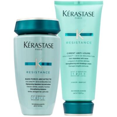KÉRASTASE Kerastase Bain Force Architect et Ciment Anti-Usure Duo de soins capillaires KÉRASTASE Kerastase Bain Force Architect et Ciment Anti-Usure Duo de soins capillaires
