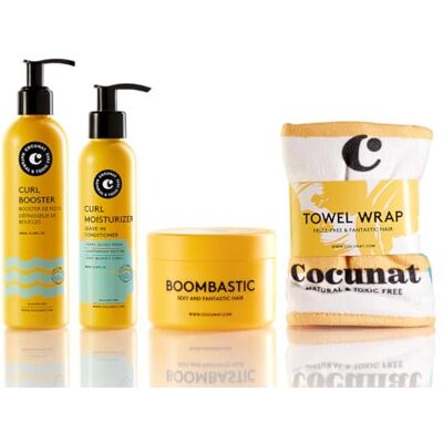 COCUNAT Plan Nourrissant Boucles Méthode Curly Masque ultra Nourrissant Boombastic- Contient un Turban anti- frisottis COCUNAT Plan Nourrissant Boucles Méthode Curly Masque ultra Nourrissant Boombastic- Contient un Turban anti- frisottis