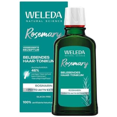 WELEDA Lotion capillaire tonifiante Ralentit la chute des cheveux, stimule leur croissance Lotion tonifiante à base de romarin bio NATRUE* Bio** Vegan*** 100ml WELEDA Lotion capillaire tonifiante Ralentit la chute des cheveux, stimule leur croissance Lotion tonifiante à base de romarin bio NATRUE* Bio** Vegan*** 100ml