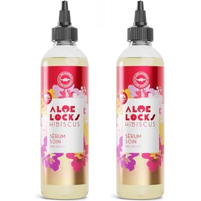 Shandrani Aloe Locks ALOÉ LOCKS Sérum de soin à l'hibiscus Répare, revitalise et favorise la croissance des cheveux Hydratant longue durée Pour cheveux secs et cassants Lot de 2 x 250 ml Shandrani Aloe Locks ALOÉ LOCKS Sérum de soin à l'hibiscus Répare, revitalise et favorise la croissance des cheveux Hydratant longue durée Pour cheveux secs et cassants Lot de 2 x 250 ml