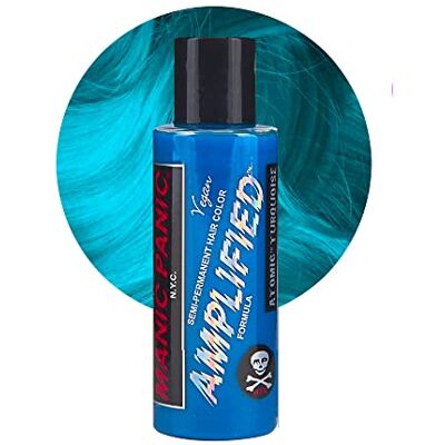 Manic Panic Atomic Turquoise Amplified Creme, Vegan, Cruelty Free, Semi Permanent Hair Dye 118 ml Manic Panic Atomic Turquoise Amplified Creme, Vegan, Cruelty Free, Semi Permanent Hair Dye 118 ml
