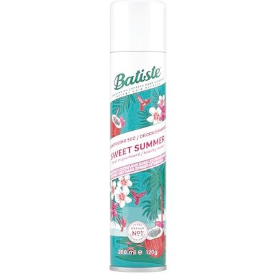 Batiste Shampooing Sec, Sweet Summer, Rafraichit les Cheveux et Apporte du Volume, Parfum Monoï, Noix de Coco et Vanille, Absorbe Excès de Sebum, Sans Rinçage, 200ml Batiste Shampooing Sec, Sweet Summer, Rafraichit les Cheveux et Apporte du Volume, Parfum Monoï, Noix de Coco et Vanille, Absorbe Excès de Sebum, Sans Rinçage, 200ml