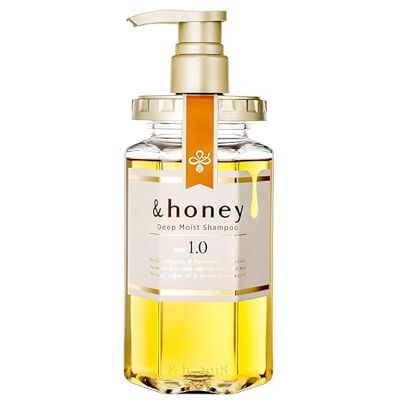 & Honey &honey Deep Moist Hair Shampoing hydratant profond pour cheveux Step1.0 (Moist Wash) pompe 440 ml, senteur de miel de pivoine (set thé vert) & Honey &honey Deep Moist Hair Shampoing hydratant profond pour cheveux Step1.0 (Moist Wash) pompe 440 ml, senteur de miel de pivoine (set thé vert)