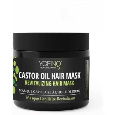 YOFING NEW GENERATION Masque capillaire revitalisant à l'huile de ricin et à l'huile de chanvre 350 ml Pour renforcer la croissance et l'hydratation des cheveux YOFING NEW GENERATION Masque capillaire revitalisant à l'huile de ricin et à l'huile de chanvre 350 ml Pour renforcer la croissance et l'hydratation des cheveux