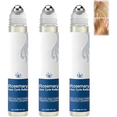 SKZKK Sérum de croissance des cheveux roll-on au romarin, sérum pour cheveux frisés, réduit la chute des cheveux et renforce les follicules pileux pour des cheveux plus épais et plus frais, convient à tous SKZKK Sérum de croissance des cheveux roll-on au romarin, sérum pour cheveux frisés, réduit la chute des cheveux et renforce les follicules pileux pour des cheveux plus épais et plus frais, convient à tous