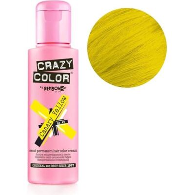 Crazy Color Canary yellow no 49, 100ml Crème colorante Jaune Canari Crazy Color Canary yellow no 49, 100ml Crème colorante Jaune Canari
