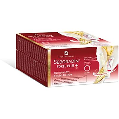 SEBORADIN FORTE PLUS Cure Anti-Chute Cheveux Ampoules Sérum 24 et 4 Cheveux Affaiblis, Rares et Cassants, Clairsemés Visibles, Routine Cuir Chevelu avec Ampoules et Sérum Sans Rinçage SEBORADIN FORTE PLUS Cure Anti-Chute Cheveux Ampoules Sérum 24 et 4 Cheveux Affaiblis, Rares et Cassants, Clairsemés Visibles, Routine Cuir Chevelu avec Ampoules et Sérum Sans Rinçage