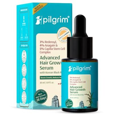 PILGRIM Sérum avancé pour la croissance des cheveux avec 3 % Redensyl + 4 % Anagain Arrête la perte de cheveux et l'amincissement des cheveux Traitement de croissance des cheveux Fournit des PILGRIM Sérum avancé pour la croissance des cheveux avec 3 % Redensyl + 4 % Anagain Arrête la perte de cheveux et l'amincissement des cheveux Traitement de croissance des cheveux Fournit des