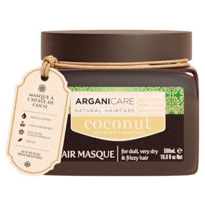 Arganicare Masque Ultra-Nourrissant Huile de Coco & Huile d’Argan 500 ml – Soin intensif 5 min pour cheveux très secs, ternes, frisés & crépus – Nutrition intense, anti-frizz, brillance Arganicare Masque Ultra-Nourrissant Huile de Coco & Huile d’Argan 500 ml – Soin intensif 5 min pour cheveux très secs, ternes, frisés & crépus – Nutrition intense, anti-frizz, brillance