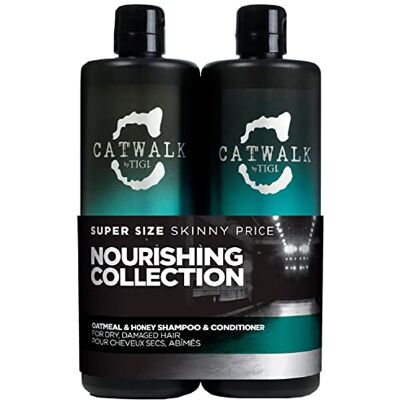 TIGI Catwalk Lot de 2 shampoings et après-shampoing à l'avoine et au miel 750 ml TIGI Catwalk Lot de 2 shampoings et après-shampoing à l'avoine et au miel 750 ml