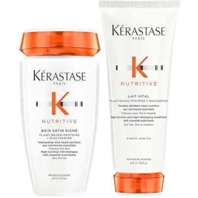 KÉRASTASE Kerastase Duo Nutritive Bain Satin Riche High Nutrition Shampooing 250 ml et Lait Vital 200 ml KÉRASTASE Kerastase Duo Nutritive Bain Satin Riche High Nutrition Shampooing 250 ml et Lait Vital 200 ml