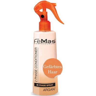 Femmas Bi-Pase Huile d'argan Leave In Conditioner 300 ml Spray hydratant en 2 phases Spray de soin des cheveux sans rinçage Pour cheveux teints et éclaircis Traitement anti-frisottis Femmas Bi-Pase Huile d'argan Leave In Conditioner 300 ml Spray hydratant en 2 phases Spray de soin des cheveux sans rinçage Pour cheveux teints et éclaircis Traitement anti-frisottis