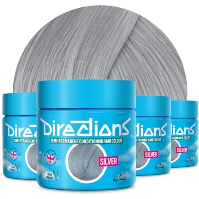 La Riche Directions Lot de 4 colorations semi-permanentes pour cheveux décolorés Argenté La Riche Directions Lot de 4 colorations semi-permanentes pour cheveux décolorés Argenté