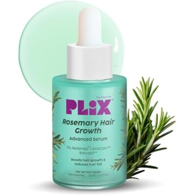 PLIX THE PLANT FIX Sérum de croissance des cheveux au romarin avec 3% Redensyl, 4% AnaGain, 3% Baicapil, 30 ml Stimule la croissance des cheveux, augmente la densité des cheveux et épaissit les PLIX THE PLANT FIX Sérum de croissance des cheveux au romarin avec 3% Redensyl, 4% AnaGain, 3% Baicapil, 30 ml Stimule la croissance des cheveux, augmente la densité des cheveux et épaissit les