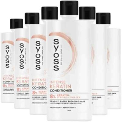 Syoss Lot de 6 après-shampoings professionnels Performance Kératine intense 440 ml Syoss Lot de 6 après-shampoings professionnels Performance Kératine intense 440 ml