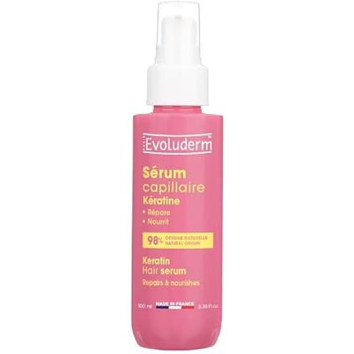 Evoluderm Sérum Capillaire Kératine 100ml 98% d'Ingrédients d'Origine Naturelle Végan Evoluderm Sérum Capillaire Kératine 100ml 98% d'Ingrédients d'Origine Naturelle Végan