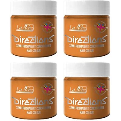 La Riche Directions Lot de 4 colorations semi-permanentes pour cheveux Abricot 100 ml La Riche Directions Lot de 4 colorations semi-permanentes pour cheveux Abricot 100 ml
