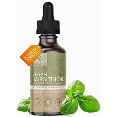 Enolenia ® Hairsitin Sérum de croissance des cheveux avec basilic et ricin, anti-chute de cheveux pour hommes et femmes, pour cheveux clairsemés, renforcement des racines des cheveux 100 ml Enolenia ® Hairsitin Sérum de croissance des cheveux avec basilic et ricin, anti-chute de cheveux pour hommes et femmes, pour cheveux clairsemés, renforcement des racines des cheveux 100 ml