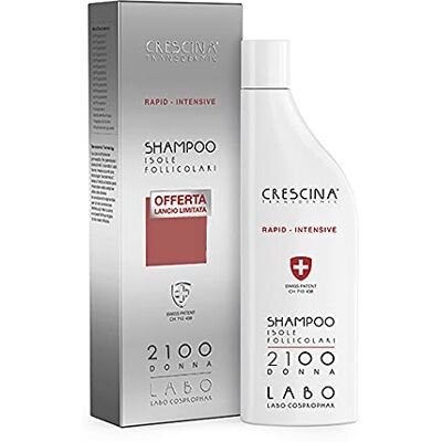 CRESCINA Transdermic RAPID INTENSIVE Îles folliculaires Shampooing pour cheveux éclaircissés 2100 femme 150 ml CRESCINA Transdermic RAPID INTENSIVE Îles folliculaires Shampooing pour cheveux éclaircissés 2100 femme 150 ml