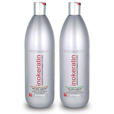 inokeratin Kit Duo Sans Sulfate Kit Shampoing et Soin à la Kératine Shampoing et Conditioner Lissage Brésilien (500ml x 2) Fabriqué En France inokeratin Kit Duo Sans Sulfate Kit Shampoing et Soin à la Kératine Shampoing et Conditioner Lissage Brésilien (500ml x 2) Fabriqué En France
