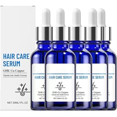 Sgjwyc Ghk-Cu Sérum capillaire au peptide de cuivre Ghk-Cu pour cheveux secs, abîmés, renforce et épaissit les cheveux, aide à hydrater le cuir chevelu sec, non gras (5 pièces) Sgjwyc Ghk-Cu Sérum capillaire au peptide de cuivre Ghk-Cu pour cheveux secs, abîmés, renforce et épaissit les cheveux, aide à hydrater le cuir chevelu sec, non gras (5 pièces)