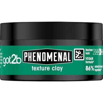 Got2B Schwarzkopf PhenoMENal Texture Hair Styling Clay, Vegan, Forte tenue, Finition Mate, Pas d'adhérence, 100 ml (lot de 1) Got2B Schwarzkopf PhenoMENal Texture Hair Styling Clay, Vegan, Forte tenue, Finition Mate, Pas d'adhérence, 100 ml (lot de 1)
