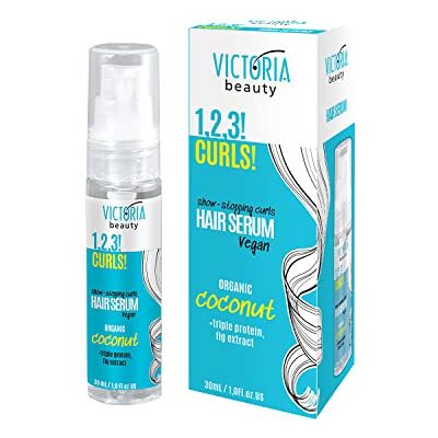 Victoria Beauty Sérum capillaire pour de belles boucles, soin des cheveux bouclés, sérum anti-frisottis à la noix de coco, traitement des cheveux bouclés, 30 ml Victoria Beauty Sérum capillaire pour de belles boucles, soin des cheveux bouclés, sérum anti-frisottis à la noix de coco, traitement des cheveux bouclés, 30 ml