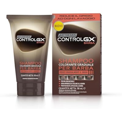 Just for men Control GX Nettoyant barbe réduit le gris à chaque lavage pour des résultats subtils et naturels toutes les nuances 118 ml Just for men Control GX Nettoyant barbe réduit le gris à chaque lavage pour des résultats subtils et naturels toutes les nuances 118 ml