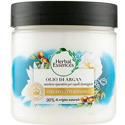 Herbal Essences , Masque capillaire restructurant avec huile d'argan, protège contre les dommages du style, Collabore avec Royal Botanic Gardens, Kew, 250 ml Herbal Essences , Masque capillaire restructurant avec huile d'argan, protège contre les dommages du style, Collabore avec Royal Botanic Gardens, Kew, 250 ml