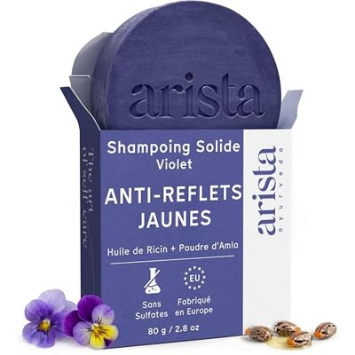 Arista ayurveda Arista Shampoing Violet Solide Shampoing Huile de Ricin & Poudre d'Amla Shampoing Sans Sulfate Shampoing Dejaunisseur Cheveux Blond Shampoing Cheveux Colorés Shampoing Anti Jaunissement Arista ayurveda Arista Shampoing Violet Solide Shampoing Huile de Ricin & Poudre d'Amla Shampoing Sans Sulfate Shampoing Dejaunisseur Cheveux Blond Shampoing Cheveux Colorés Shampoing Anti Jaunissement