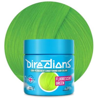 La Riche New La Riché Directions Coloration Semi-Permanent pour Cheveux, Fluorescent Green, 88 ml La Riche New La Riché Directions Coloration Semi-Permanent pour Cheveux, Fluorescent Green, 88 ml