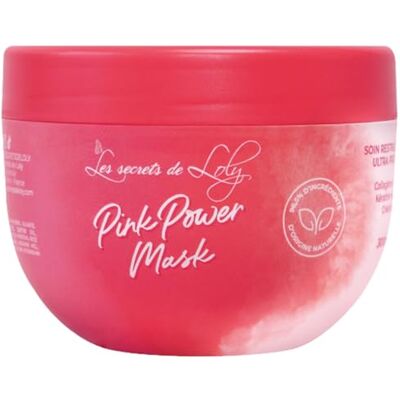 LES SECRETS DE LOLY – Pink Power Mask – Masque restructurant Cheveux abîmés, renforce & réduit la casse – Cheveux ondulés, bouclés, frisés et crépus – Avec protéines végétales – 300 ml LES SECRETS DE LOLY – Pink Power Mask – Masque restructurant Cheveux abîmés, renforce & réduit la casse – Cheveux ondulés, bouclés, frisés et crépus – Avec protéines végétales – 300 ml