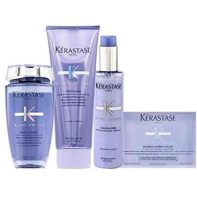 KÉRASTASE Blond Absolu Bain Lumiere 250 ml, après-shampoing Fluide Miracle 250 ml, masque ultra-vi KÉRASTASE Blond Absolu Bain Lumiere 250 ml, après-shampoing Fluide Miracle 250 ml, masque ultra-vi