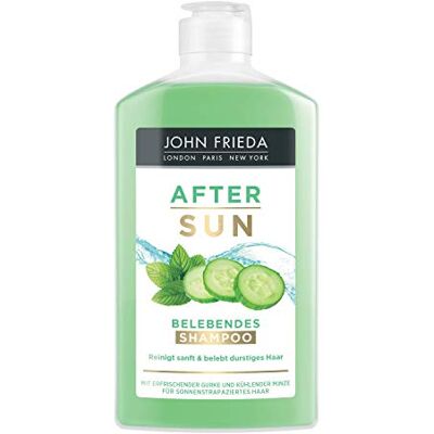 John Frieda After Sun Shampooing 250 ml Avec concombre rafraîchissant et menthe rafraîchissante John Frieda After Sun Shampooing 250 ml Avec concombre rafraîchissant et menthe rafraîchissante