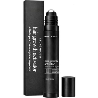 LEON MIGUEL Hair Growth Activator Sérum pour renforcer les racines des cheveux Roll-on avec Baicapil, Redensyl, Anagain, Biotine & Ginseng LEON MIGUEL Hair Growth Activator Sérum pour renforcer les racines des cheveux Roll-on avec Baicapil, Redensyl, Anagain, Biotine & Ginseng