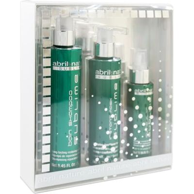 abril et nature Set de Soins Capillaires Professionnel Réparateur Sublime Pack Shampoing, Masque et Sérum pour Cheveux Abîmés, Épais et/ou Porosités Nourrissant et Hydratant 550 ml abril et nature Set de Soins Capillaires Professionnel Réparateur Sublime Pack Shampoing, Masque et Sérum pour Cheveux Abîmés, Épais et/ou Porosités Nourrissant et Hydratant 550 ml
